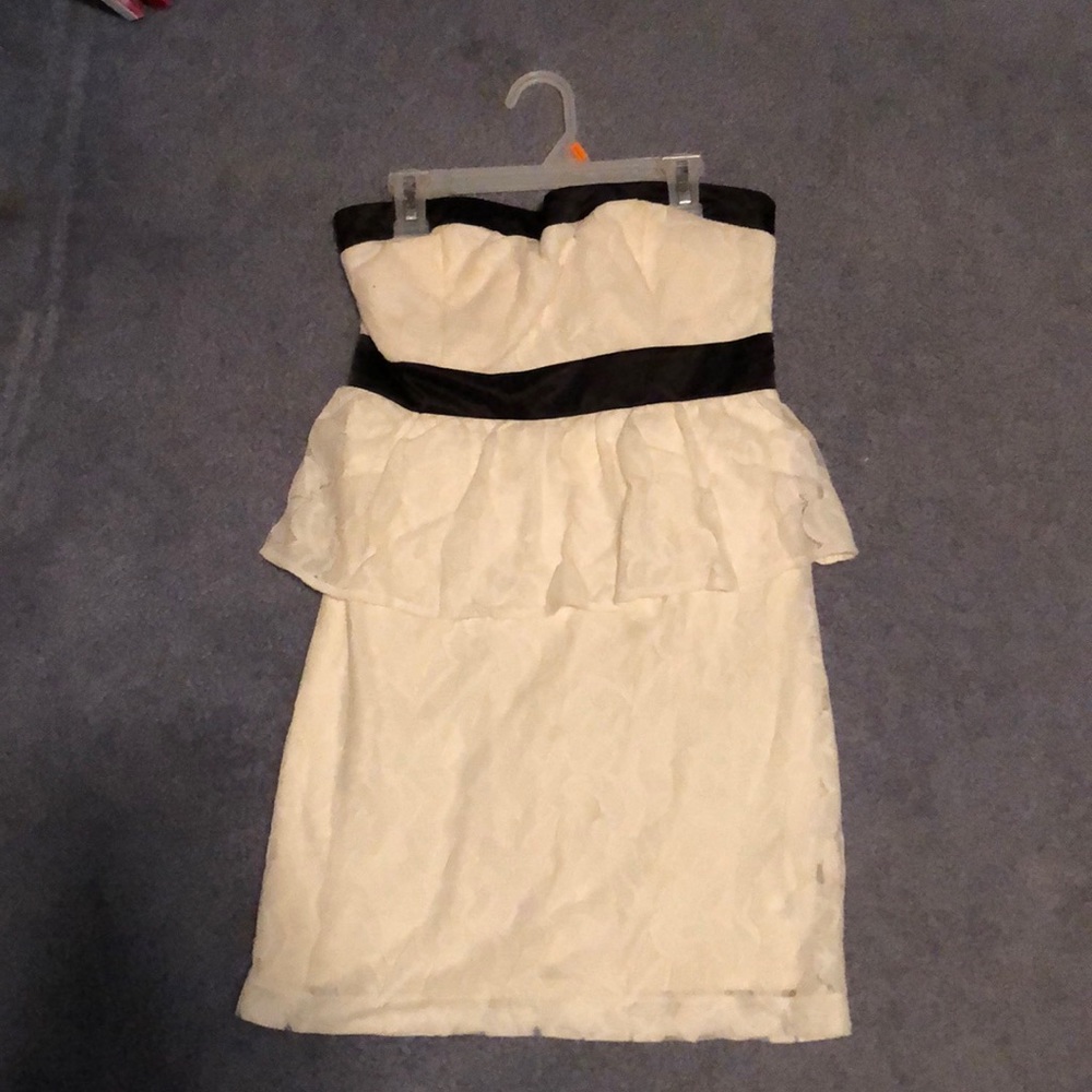 Strapless cocktail party dress